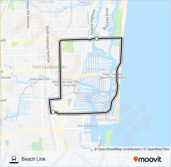 BEACH LINK Bus Line Map