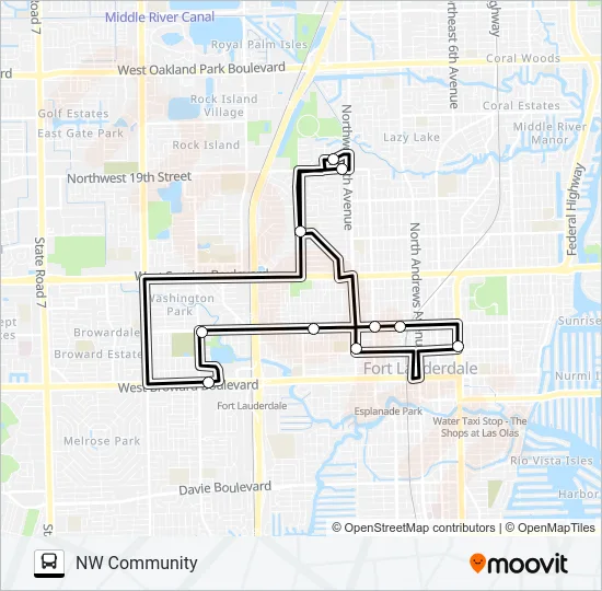 NW COMMUNITY Bus Line Map