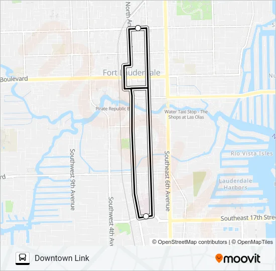 DOWNTOWN LINK Bus Line Map