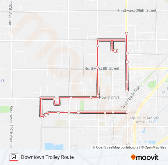 DOWNTOWN bus Line Map