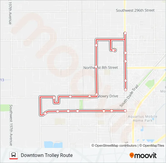 DOWNTOWN Bus Line Map