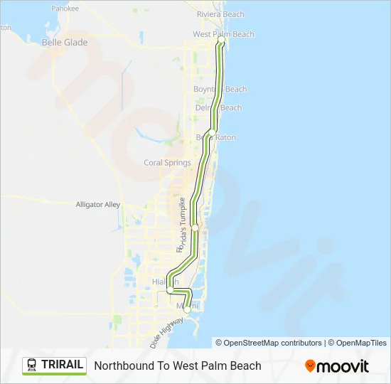 TRIRAIL Train Line Map