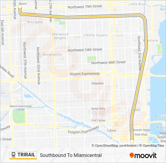 TRIRAIL Train Line Map
