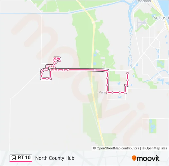 RT 10 Bus Line Map