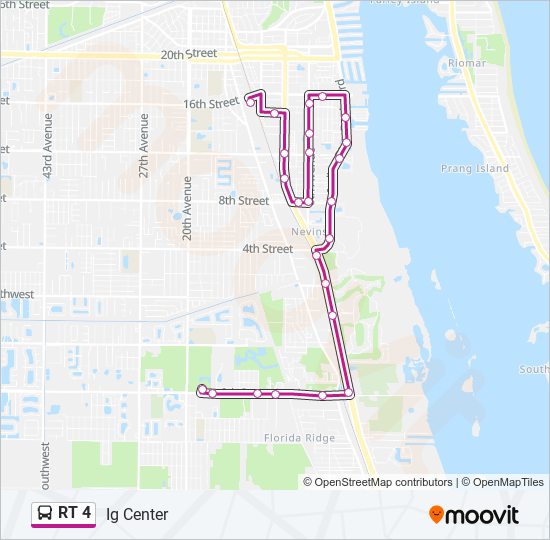 RT 4 bus Line Map