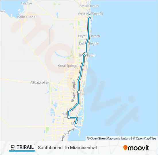 TRIRAIL Train Line Map