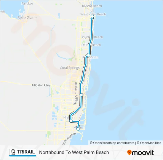 TRIRAIL Train Line Map