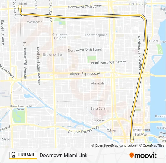 TRIRAIL Train Line Map