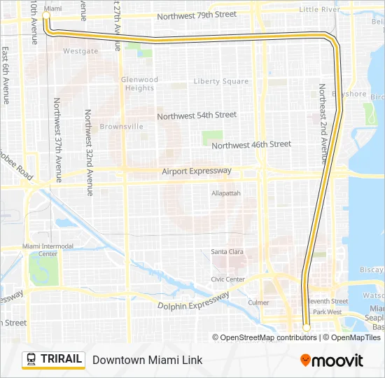 TRIRAIL Train Line Map