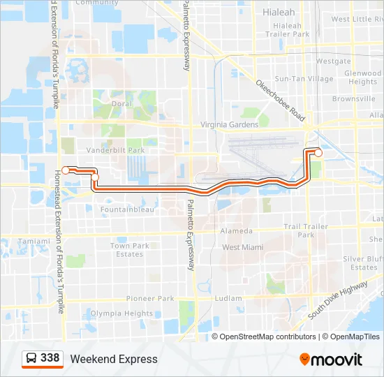 338 Bus Line Map