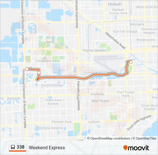 338 Bus Line Map
