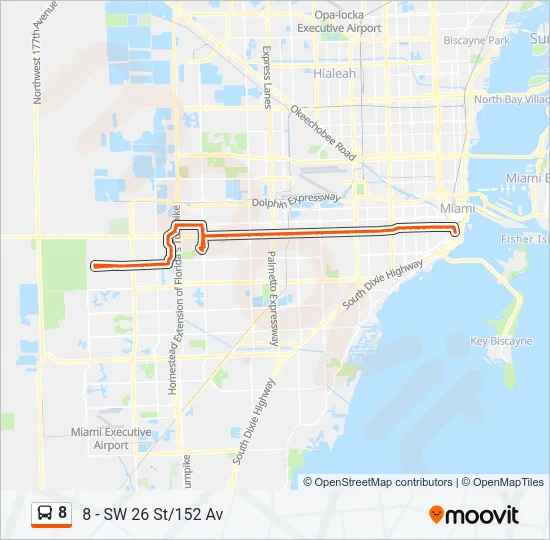 8 Bus Line Map