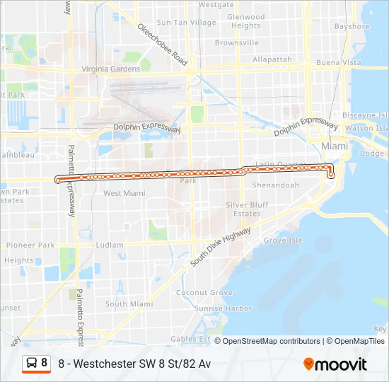 8 Bus Line Map