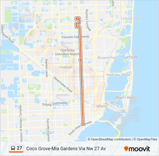 27 Bus Line Map