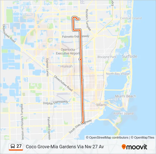 27 Bus Line Map