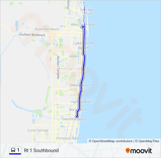 1 Bus Line Map