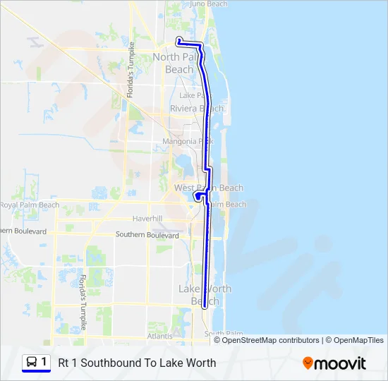 1 Bus Line Map