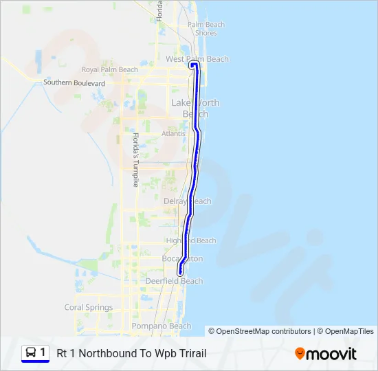 1 Bus Line Map