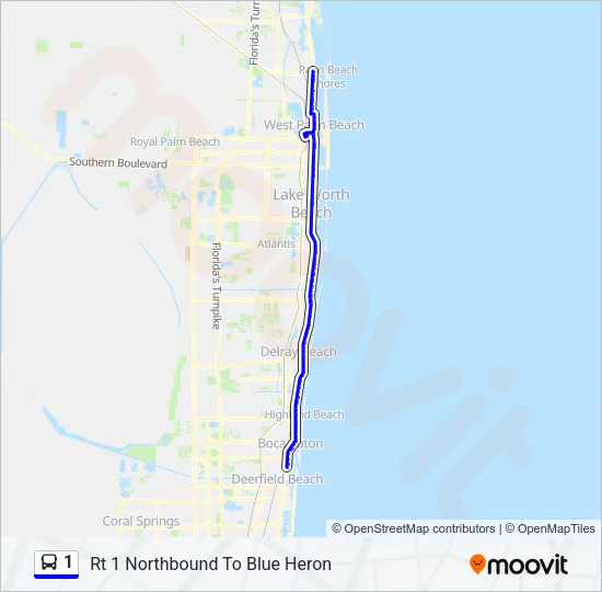 1 Bus Line Map