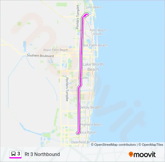 3 Bus Line Map