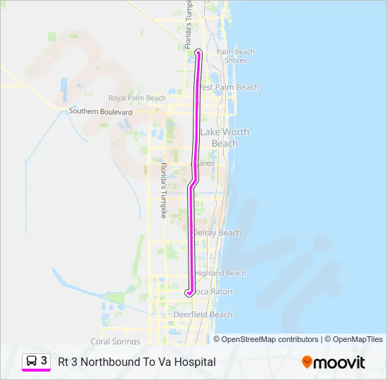 3 Bus Line Map