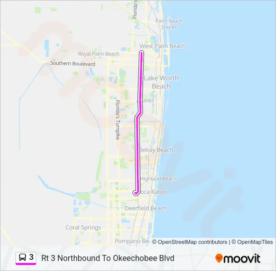 3 Bus Line Map