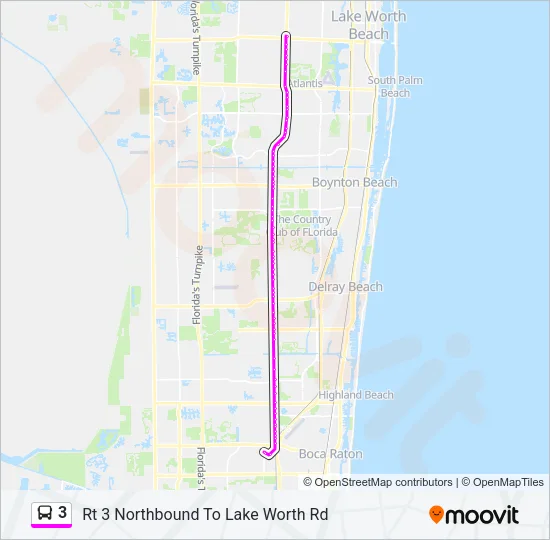 3 Bus Line Map