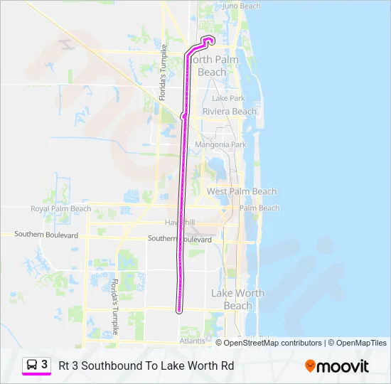3 Bus Line Map
