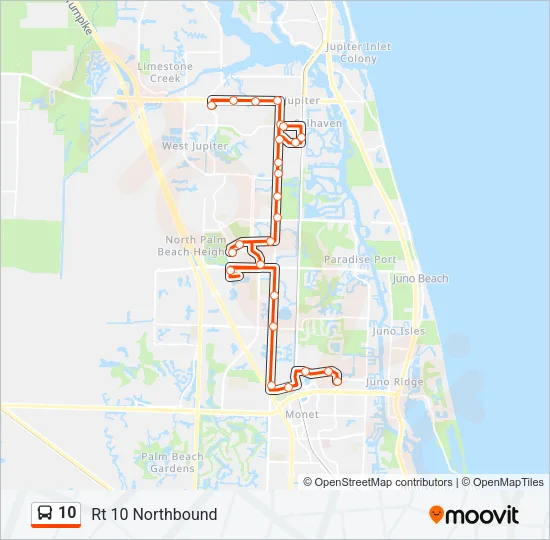 10 Bus Line Map