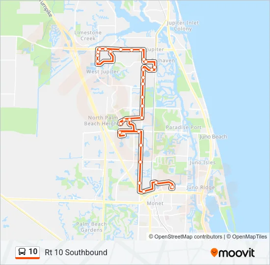 10 Bus Line Map