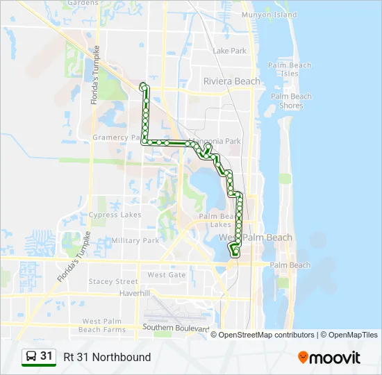 31 Bus Line Map