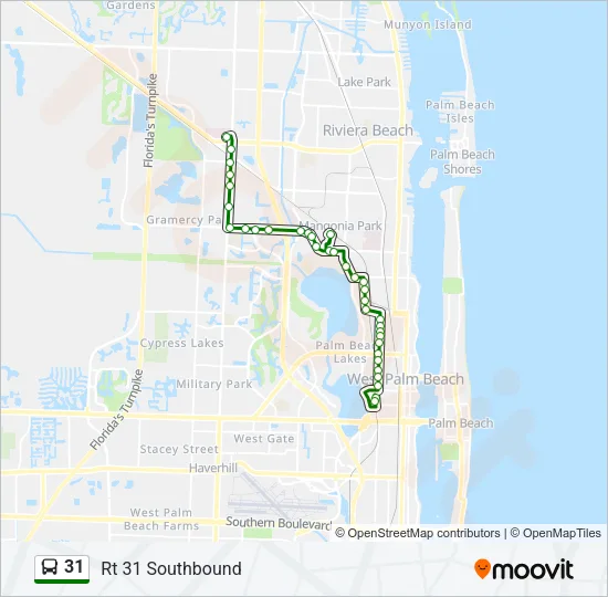 31 Bus Line Map