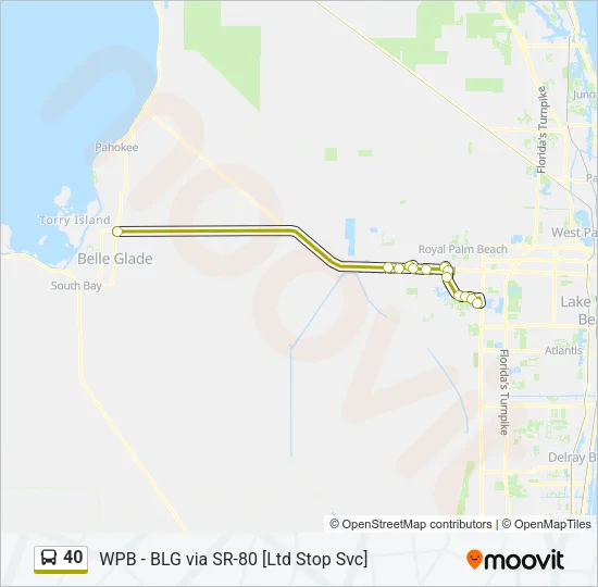 40 Bus Line Map
