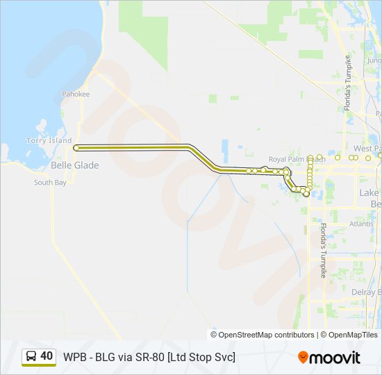 40 bus Line Map