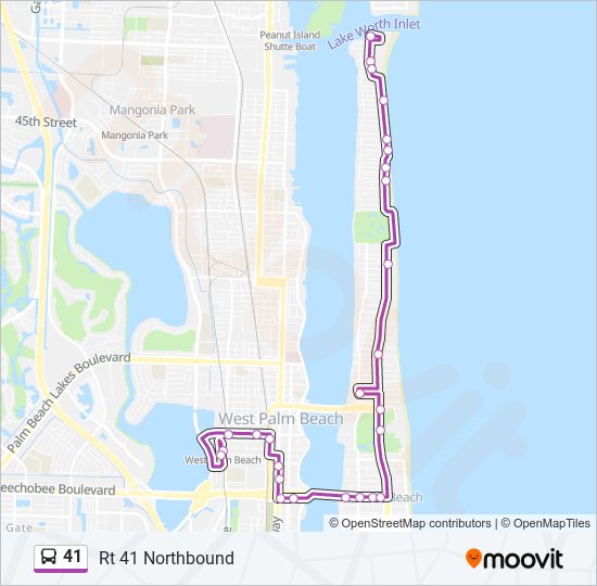 41 Bus Line Map