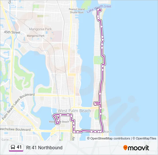 41 Bus Line Map