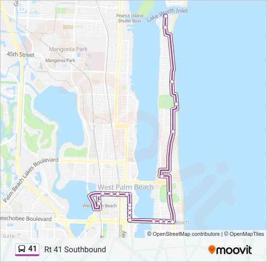 41 Bus Line Map
