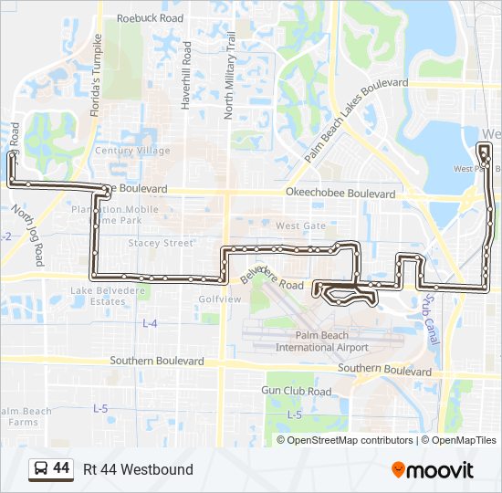 Mapa de 44 de autobús