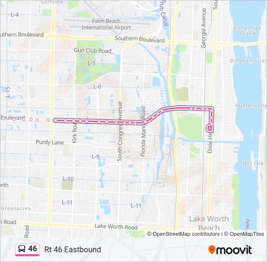 46 Bus Line Map