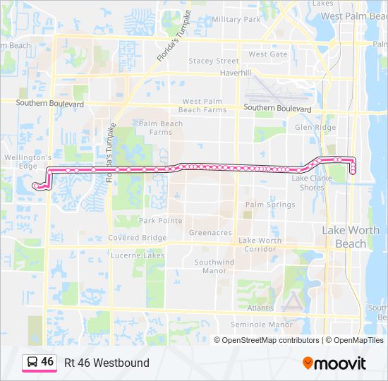 46 Route: Schedules, Stops & Maps - Rt 46 Westbound (updated)