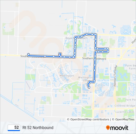 Mapa de 52 de autobús