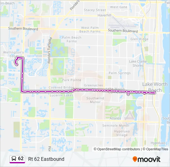 62 Bus Line Map