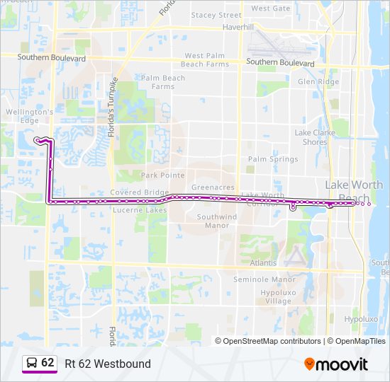 62 Bus Line Map