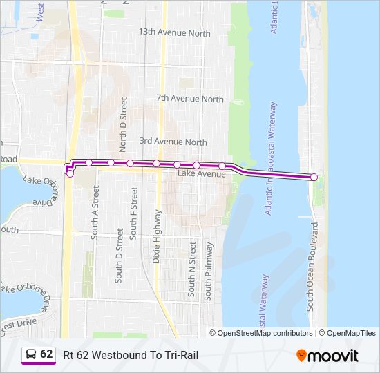 62 Bus Line Map