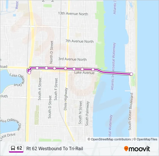 Mapa de 62 de autobús