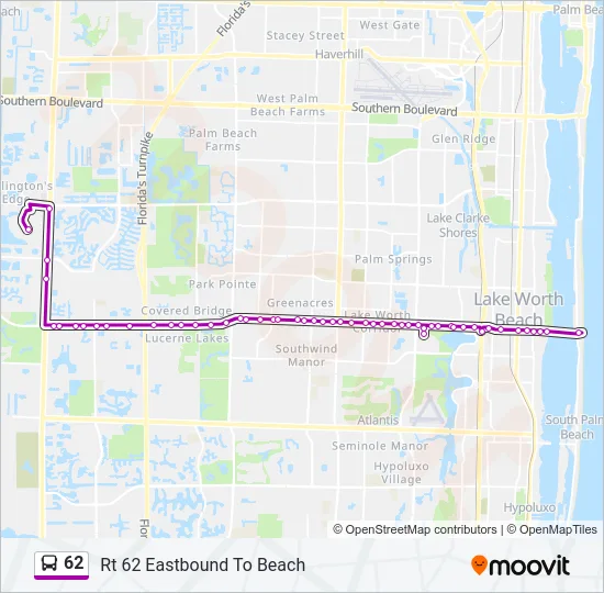 62 Bus Line Map