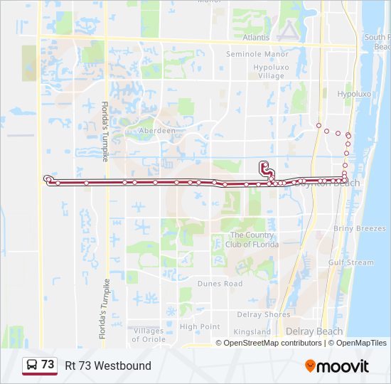 73 bus Line Map