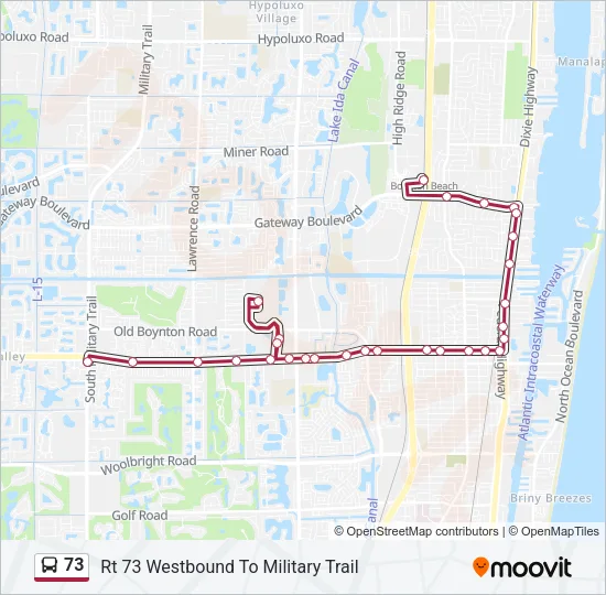 73 Bus Line Map