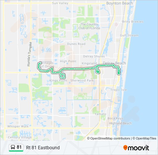 81 bus Line Map