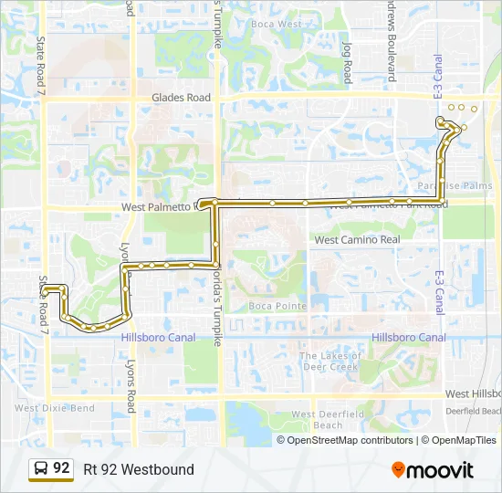 92 Bus Line Map